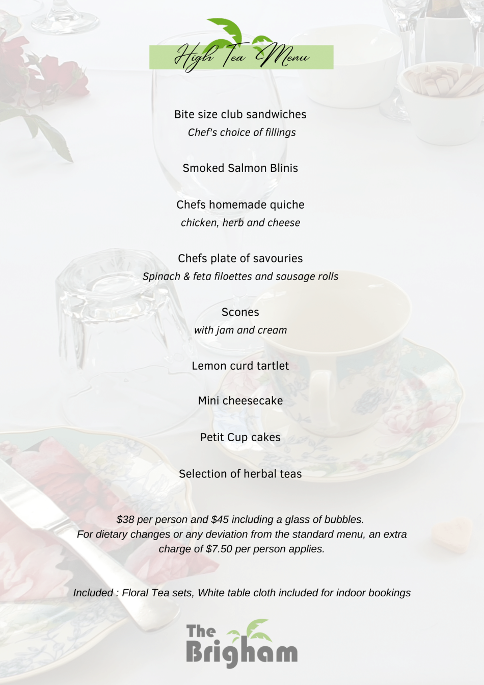 High-Tea Menu